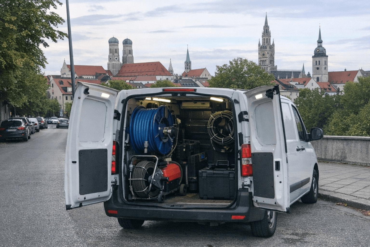 Servicefahrzeug für Rohrreinigung in München